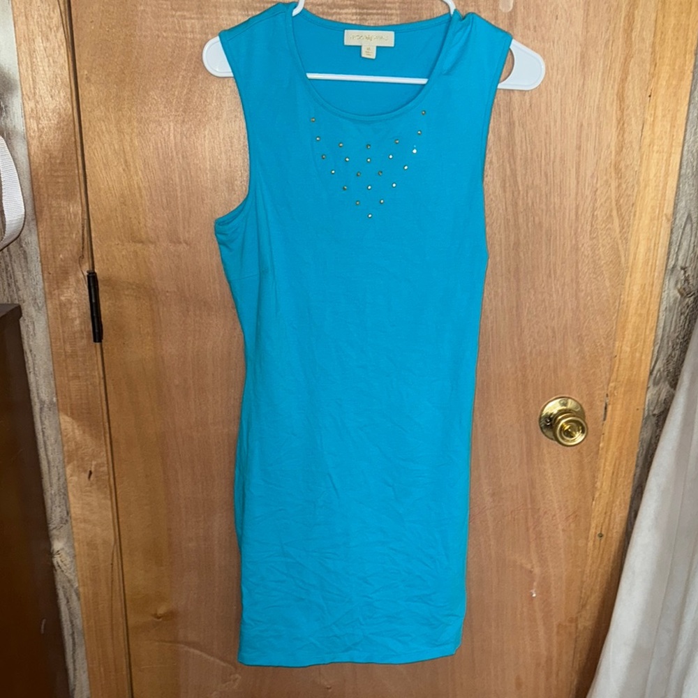 Nicki Minaj NWT XL Blue Sleeveless Sheath Mini Dress
